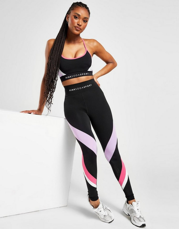 Pink Soda Sport Leggings Paradise Colour Block